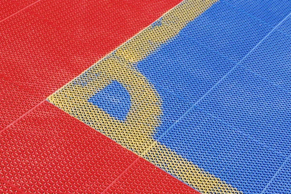 Futsal plastové soud podlahové dlaždice textury podlahu — Stock fotografie