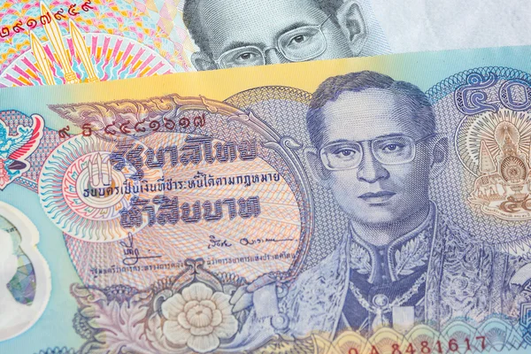 Närbild på thailändska pengar — Stockfoto