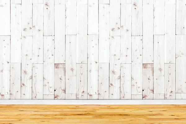 흰 나무 벽과 오래 된 인테리어 — 스톡 사진