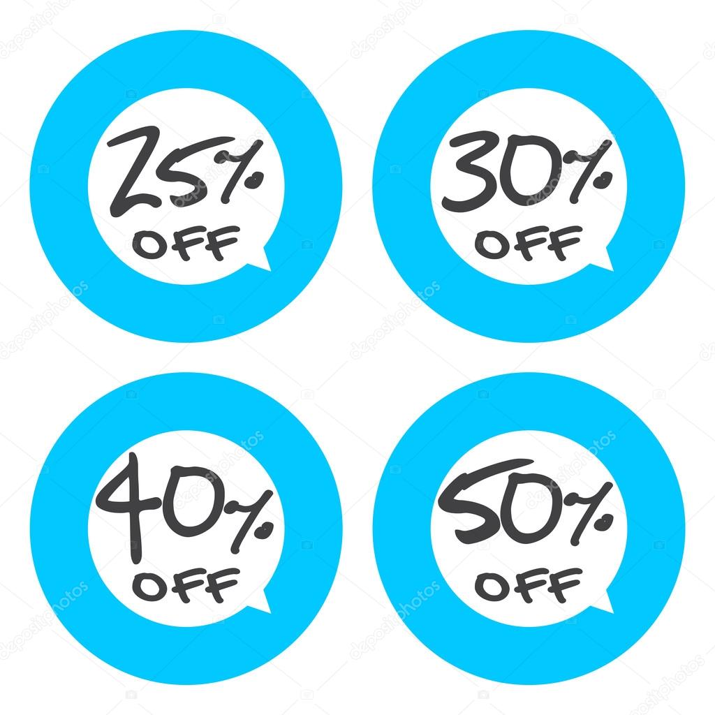 Sale discount icons.