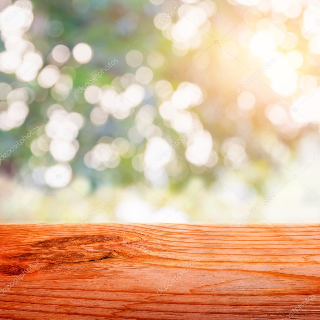 Sunlight and bokeh nature background