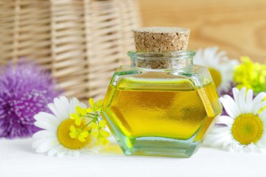 Küçük şişe kozmetik papatya yağı 