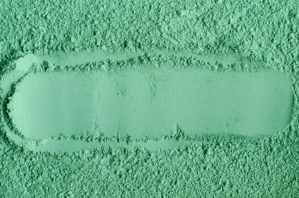 Polvo Arcilla Cosmética Verde Mascarilla Facial Kelp Envoltura Corporal Espirulina —  Fotos de Stock