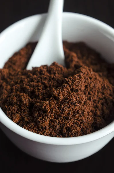 Homemade coffee scrub in a bowl