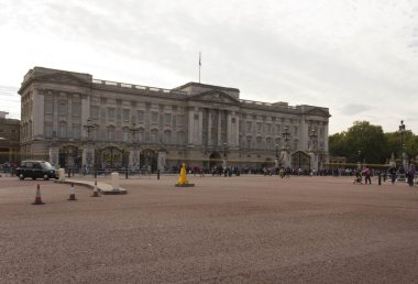 Buckingham Palace square Londra'nın genel bakış 