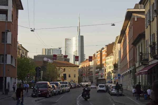 Via San Marco en el distrito de Milán Brera — Foto de Stock