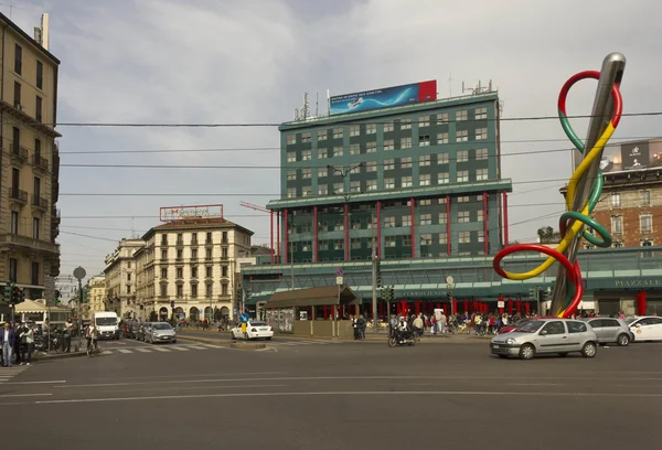 Overview of Piazza Cadorna in Milan — Stock Photo, Image