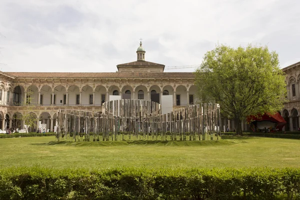 Tuin van de openbare universiteit van Milaan Stockfoto