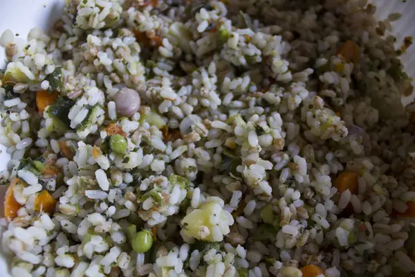 Rice Salad with vegetables — Stock Photo, Image