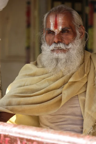 Indian man with long beard — Stock Photo, Image