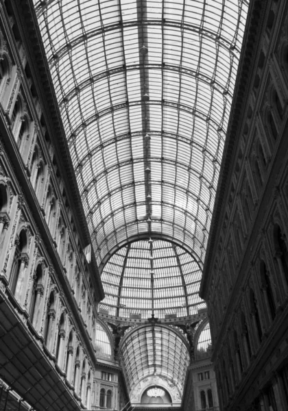 Umberto i Galerie architektonický detail, Neapol — Stock fotografie