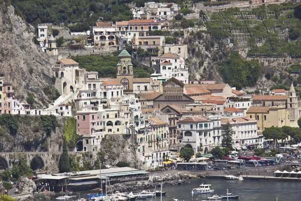 Oversikt over Amalfi-kysten, Sør-Italia – stockfoto