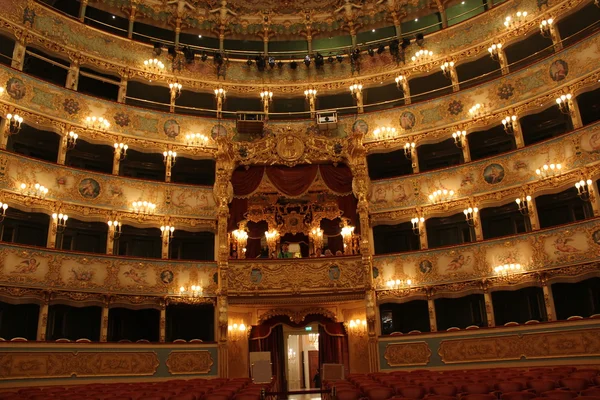 Interior do Teatro La Fenice, Interior do Teatro La Fenice, Veneza — Fotografia de Stock