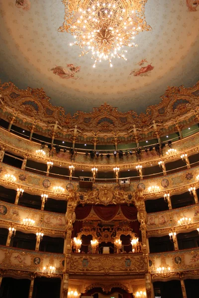 Εσωτερικό του θέατρο La Fenice, εσωτερικό του θέατρο La Fenice, Βενετία Εικόνα Αρχείου