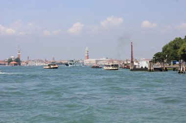 Tekne Venedik panoramik genel bakış