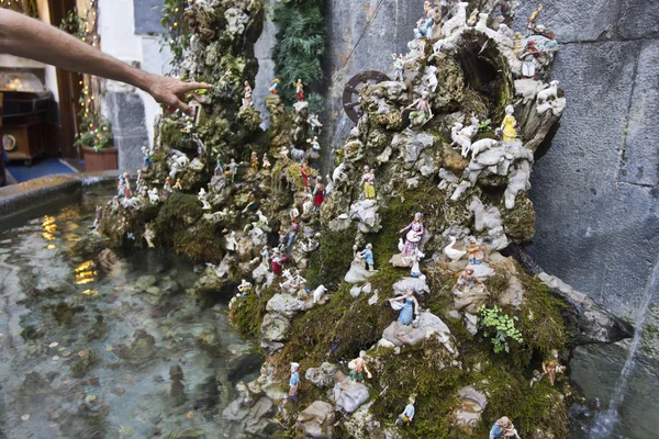 Amalfi ciurma e fontana — Foto Stock