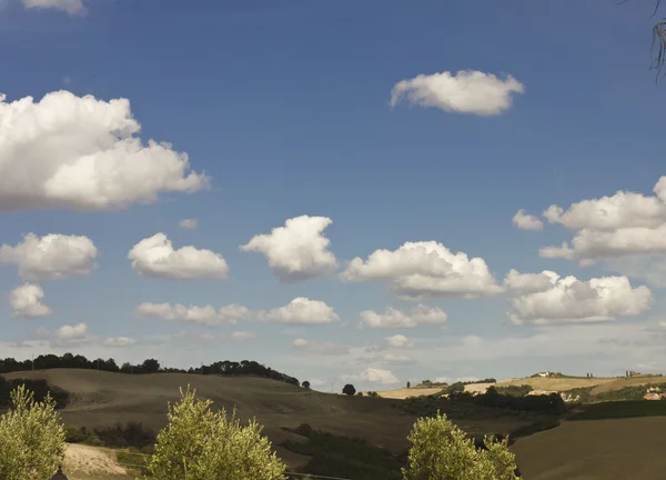 托斯卡纳景观在晴朗的一天 — 图库照片