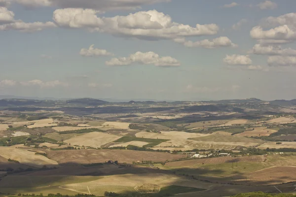 Campo de Montalcino desde lo alto del Castillo — Foto de Stock