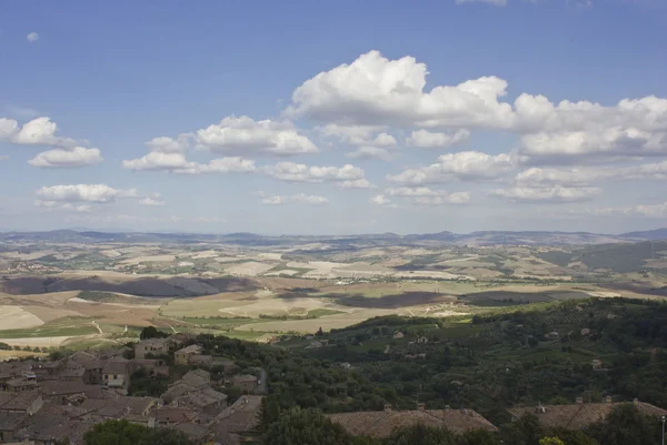 Εξοχή Montalcino από την κορυφή του κάστρου — Φωτογραφία Αρχείου