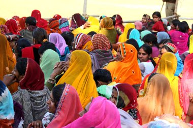 Kalabalık insan Pushkar Fuarı, Hindistan