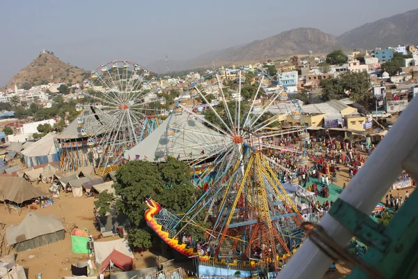 Uitzicht vanaf de top van Pushkar, India — Stockfoto