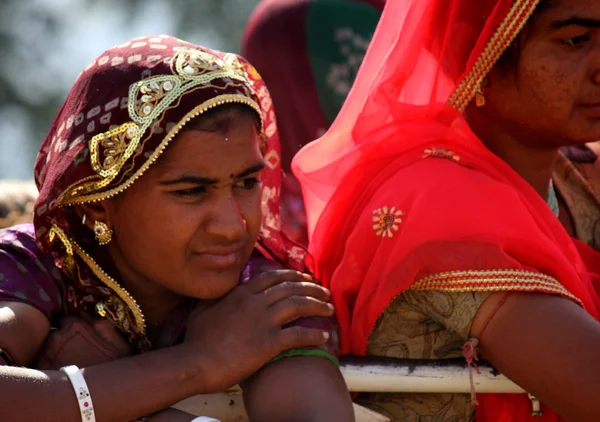 Indianerin auf Pushkar-Messe — Stockfoto