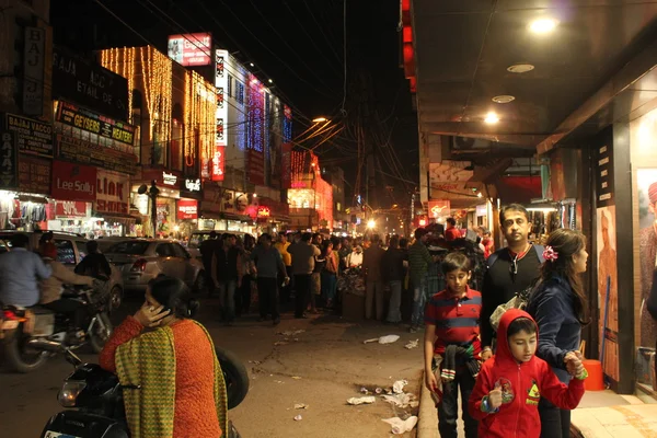 Gece Yeni Delhi yaşam tarzı — Stok fotoğraf
