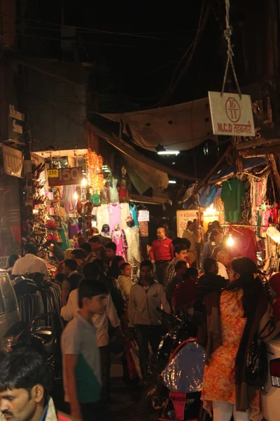 Nové Dillí v noci, životní styl — Stock fotografie