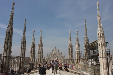 Milano Duomo Katedrali. Çatıdan alınan görüntü