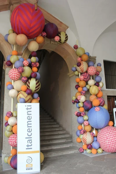 University of Milan main staircase during the Milan Design Week — Stock Photo, Image