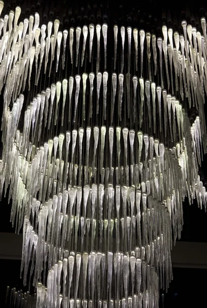 Beautiful suspension lights installation by Reflex at Milan Furniture Fair — Stock Photo, Image