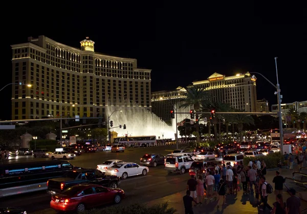 Las Vegas Bellagio Hotel w nocy — Zdjęcie stockowe