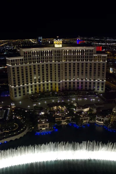 View from the top of the Bellagio hotel at night — Stock Photo, Image