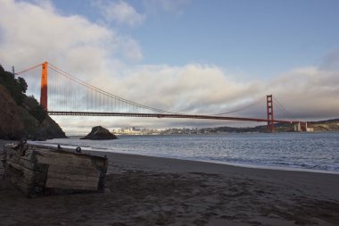 Golden Gate Köprüsü Kirby Cove kamp Plajı