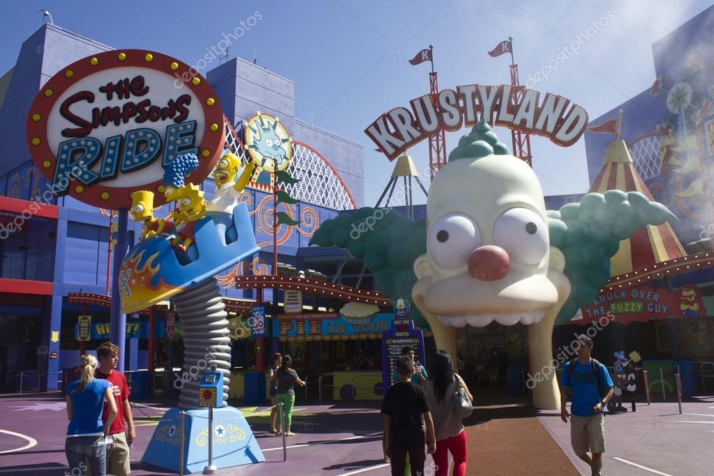 LOS ANGELES, USA - AUGUST 16 2013: The Simpson Ride experience at Universal Studios Hollywood
