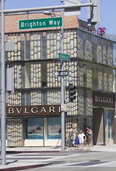 Bulgari-Shop in der berühmten Rodeo Drive Street — Stockfoto