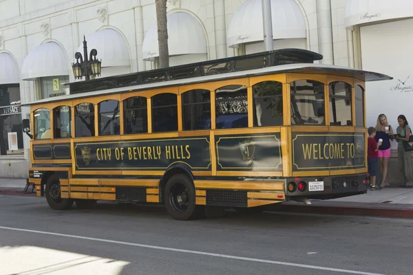 Beverly Hills tram on the Rodeo Drive — Stock Photo, Image