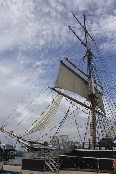 The Maritime Museum of San Diego, Sailing Boat detail — Stock Photo, Image