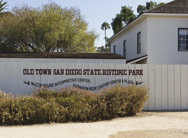 Entrance wall of the Old Town San Diego State Historic Park — Stock Photo, Image