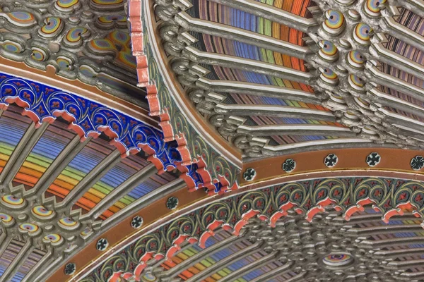 Close up of the magnificent ceiling in the Peacock room of Sammezzano Castle — Stock Photo, Image
