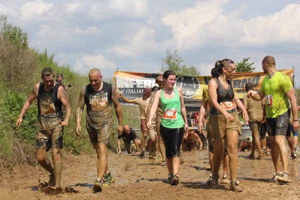 People dirt with mud — Stock Photo, Image