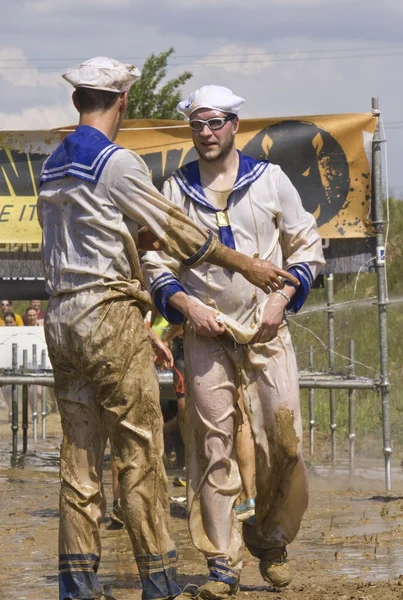 Twee mannen verkleed als seamans — Stockfoto