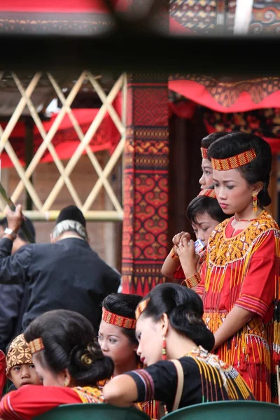 Grupo de chicas indonesias, de la tierra de Toraja — Foto de Stock