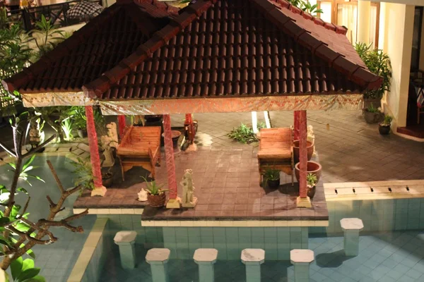 巴厘岛弗洛拉·库塔酒店内 — 图库照片