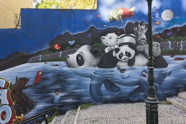 Panda grafiti Lizbon