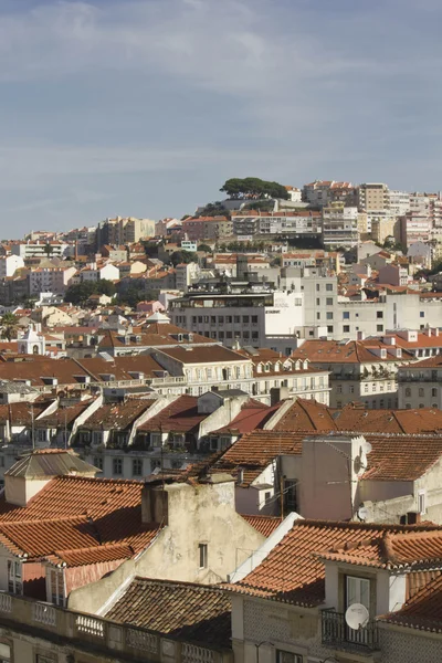 Vista general del centro de Lisboa desde la cima — Foto de Stock