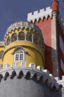 Sintra Pena Kalesi'nin yakın çekim