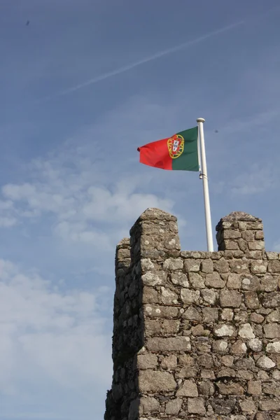 Bandera portuguesa ondeando — Foto de Stock
