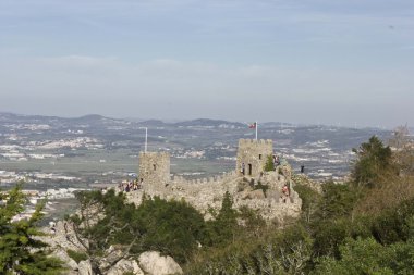 Sintra, Portekiz 'deki Moors Kalesi,