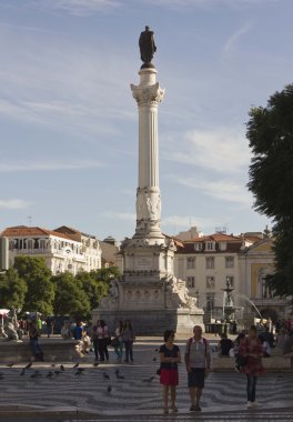 Pedro IV sütun Lizbon Rossio Meydanı'nda